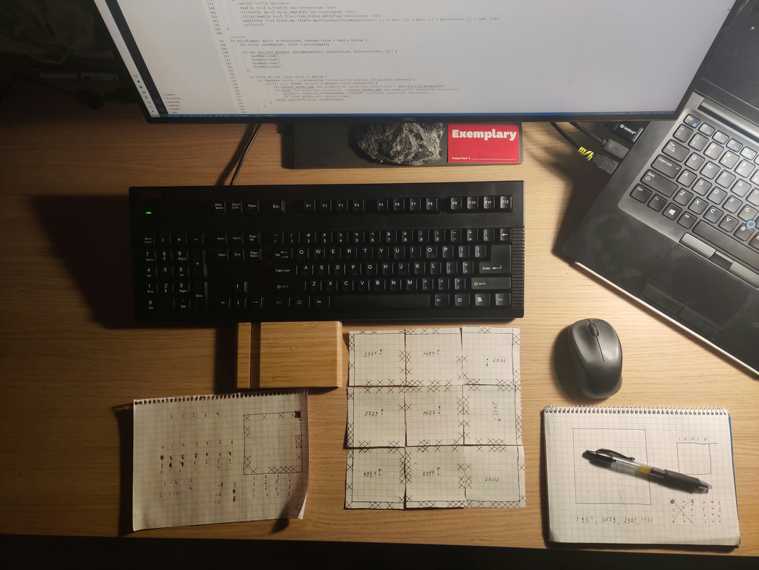 My desktop with assembled puzzle